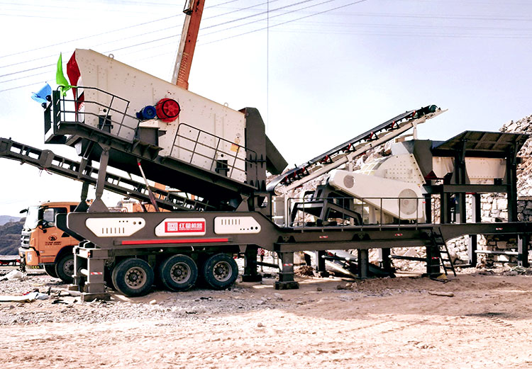 湖北孝感時產300噸青石移動破碎項目